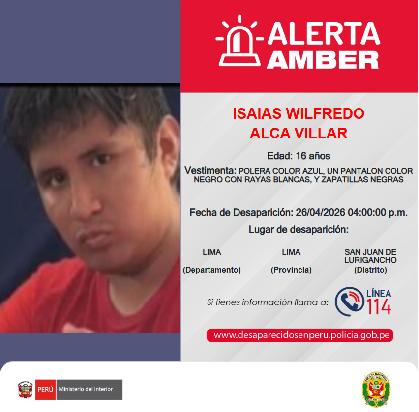 Alerta Amber PNP tweet media