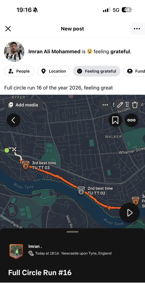 Full circle run 16 of the year 2026, feeling great