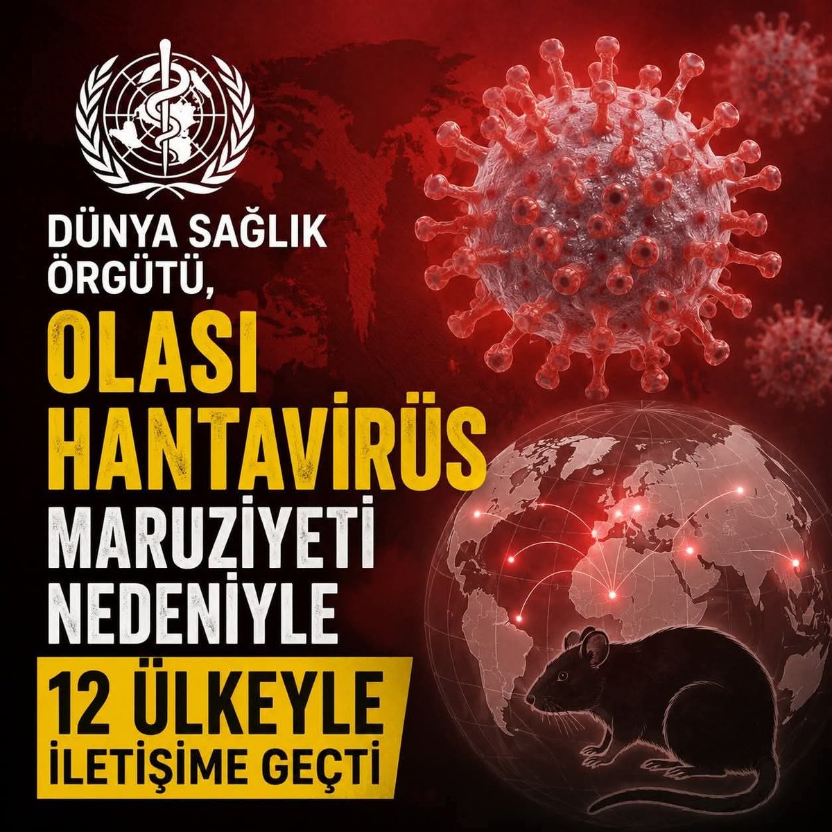 OfficialArmagan's tweet photo. Dünya Sağlık Örgütü, olası hantavirüs maruziyeti nedeniyle 12 ülkeyle iletişime geçti!

— 🇩🇪 Almanya
— 🇩🇰 Danimarka
— 🇨🇦 Kanada
— 🇹🇷 Türkiye
— 🇳🇱 Hollanda
— 🇳🇿 Yeni Zelanda
— 🇸🇪 İsveç
— 🇨🇭 İsviçre
— 🏴󠁧󠁢󠁥󠁮󠁧󠁿 İngiltere
— 🇺🇸 ABD
— 🇸🇬 Singapur
— 🇰🇳 Saint Kitts ve Nevis https://t.co/FYX0jNUDdB