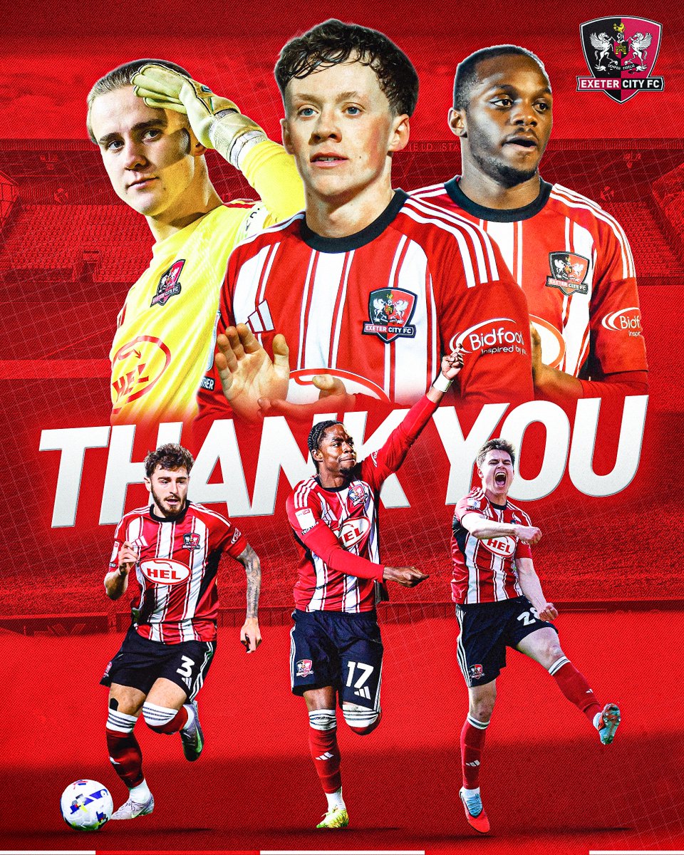 OfficialECFC's tweet photo. Thank you to the 6️⃣ players heading back to their parent clubs after the conclusion of their loan spells!

🔗 Retained List ➡️ https://t.co/MyQwBznrgl 

#ECFC #SemperFidelis https://t.co/I4pqHd5Bsd