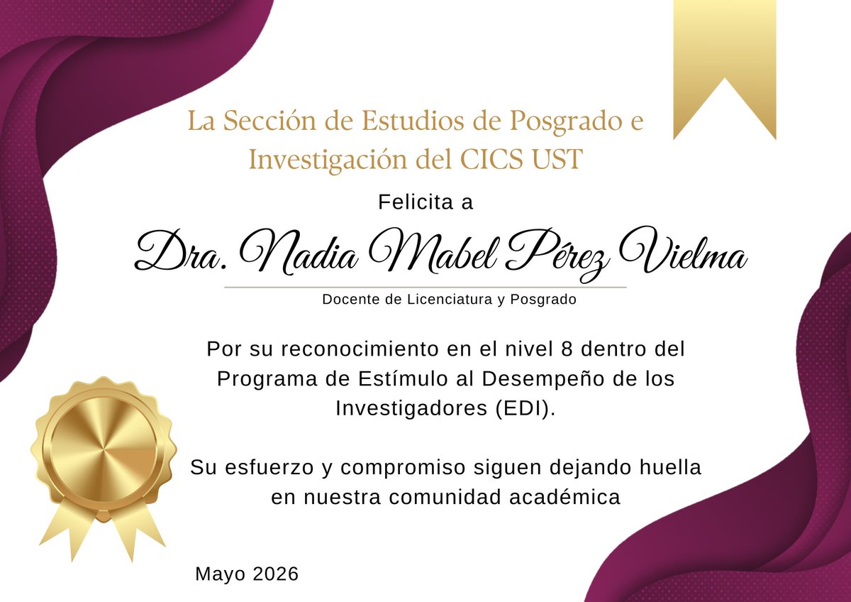cicsust_ipn's tweet photo. 🎉👏 ¡Felicidades a nuestras docentes reconocidas en el programa EDI! Su dedicación, compromiso y pasión por la investigación son motivo de orgullo e inspiración para nuestra comunidad académica. 📚✨
¡Enhorabuena por este gran logro! 💐
#CICSUST #PosgradoeInvestigación https://t.co/CLpY1qWzXv