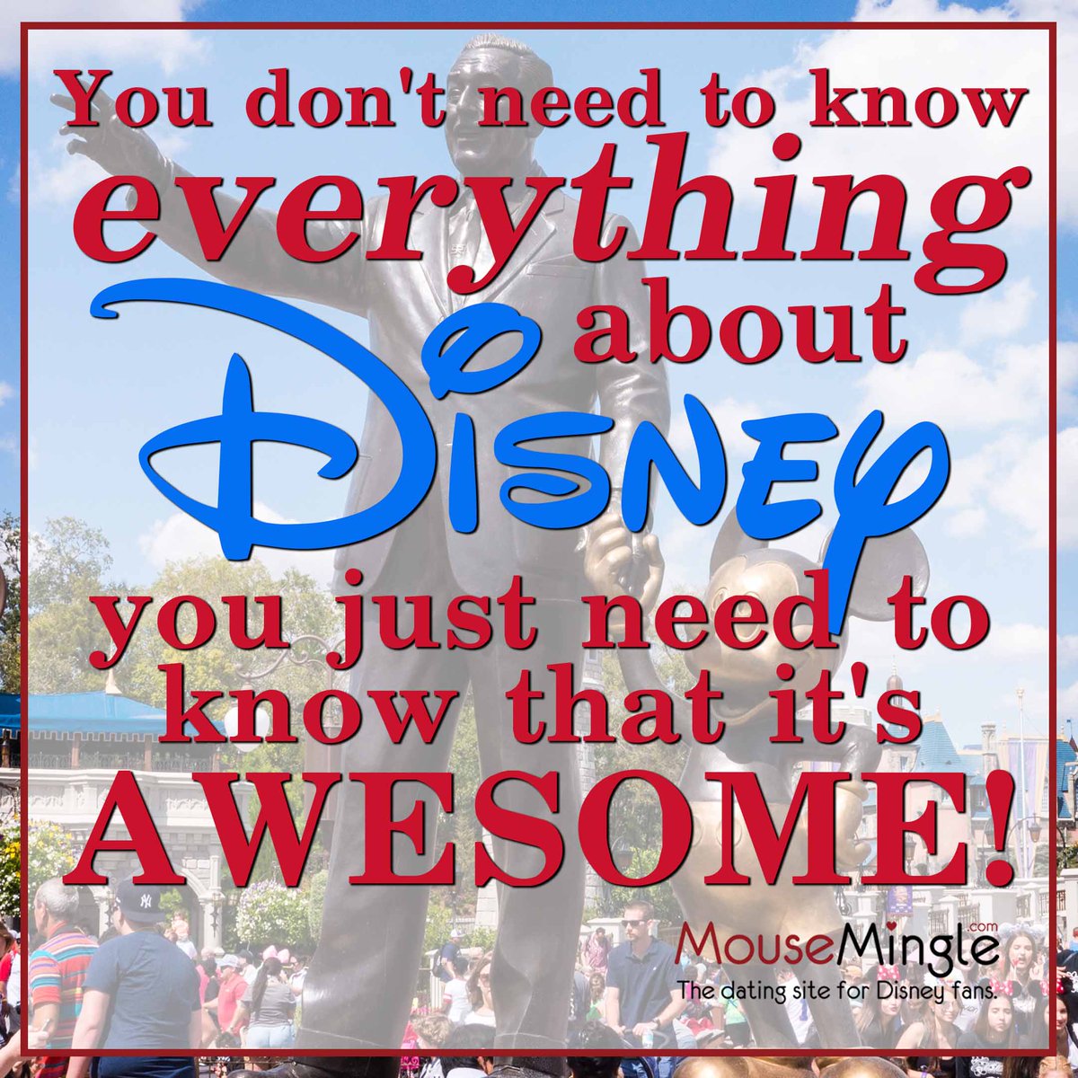 MouseMingle's tweet photo. Those of use KNOW, don't need to be told.  https://t.co/2M9nfRCRvD

#Disney #MouseMingle #love #dating #magic #fun #life #DisneyLife #single #relationship #couples #DateNight https://t.co/lTQVBdEHWU