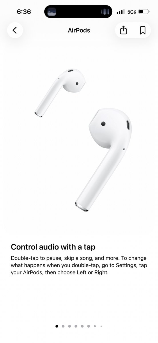 2JohnAW's tweet photo. Original AirPods still in the cut in Tips on iPhone. https://t.co/OStpVmWzn0