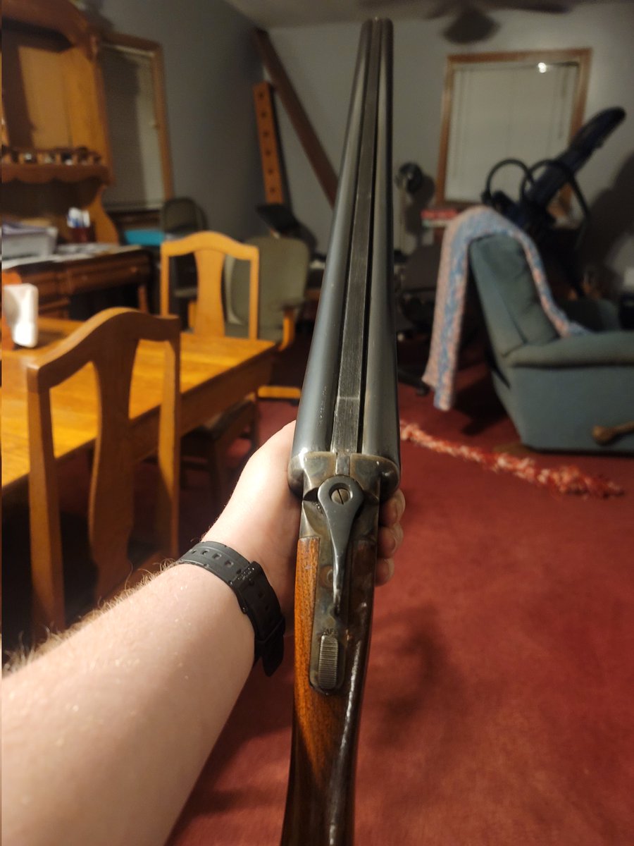 4551Pyrokitty's tweet photo. @Aceshepherd69 Me is suit with my AR but my two favorites my 2 side by side 12 gauge double barrels an old springfield arms company and a JP Saur and Son https://t.co/GxyDDbKRPU