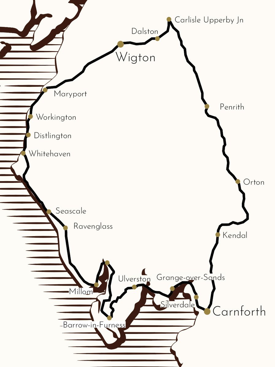 CannonConye's tweet photo. Apparently, the @northernbelletr has made some trips to Barrow-In-Furness from time to time. 
I wonder if the engines of the North Western Railway have ever seen it pass by. Maybe, they ever got a chance or two to haul the train themselves. Who's to say? https://t.co/EUqo5sf6JM