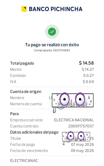 KattyMiranda14's tweet photo. @CNEL_EP cómo es posible que me vayan a cortar la luz con 2 días antes de la fecha de vencimiento?  Quieren plata adicional por regomexu9n injustificada? 
FECHA DE PAGO: 7 de mayo y HOY DESCONECTAN!!! No es posible 
@DEFENSORIAEC https://t.co/UPRPoySlTi