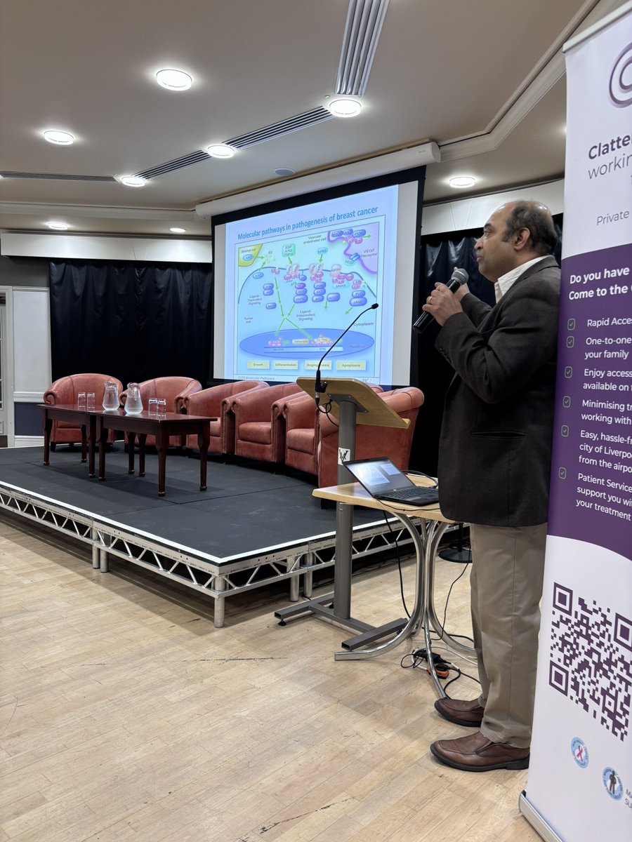 ClatterbridgePC's tweet photo. With our charity and Isle of Man partners Clinic Savoir holding a Meet the Oncologist evening in Douglas. Dr Lampkin &amp; Dr Sripadam talking Prostate, Breast &amp; Skin new treatments https://t.co/3OC7TDXHtX