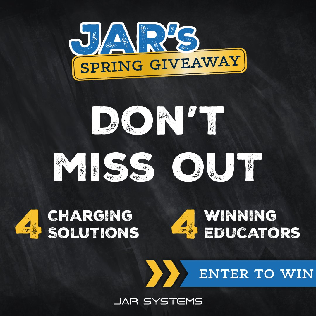 JARCarts's tweet photo. Don’t miss out— we’re giving away 4 charging solutions to 4 lucky educators for their schools!

Entering takes less than a minute:
✔️ Pick your favorite charging solution
✔️ Fill out the form

Enter here 👉 https://t.co/PKXt0d5hrF

#EdTech #Giveaway #K12 #Education #IT https://t.co/5Bnoq11rR8