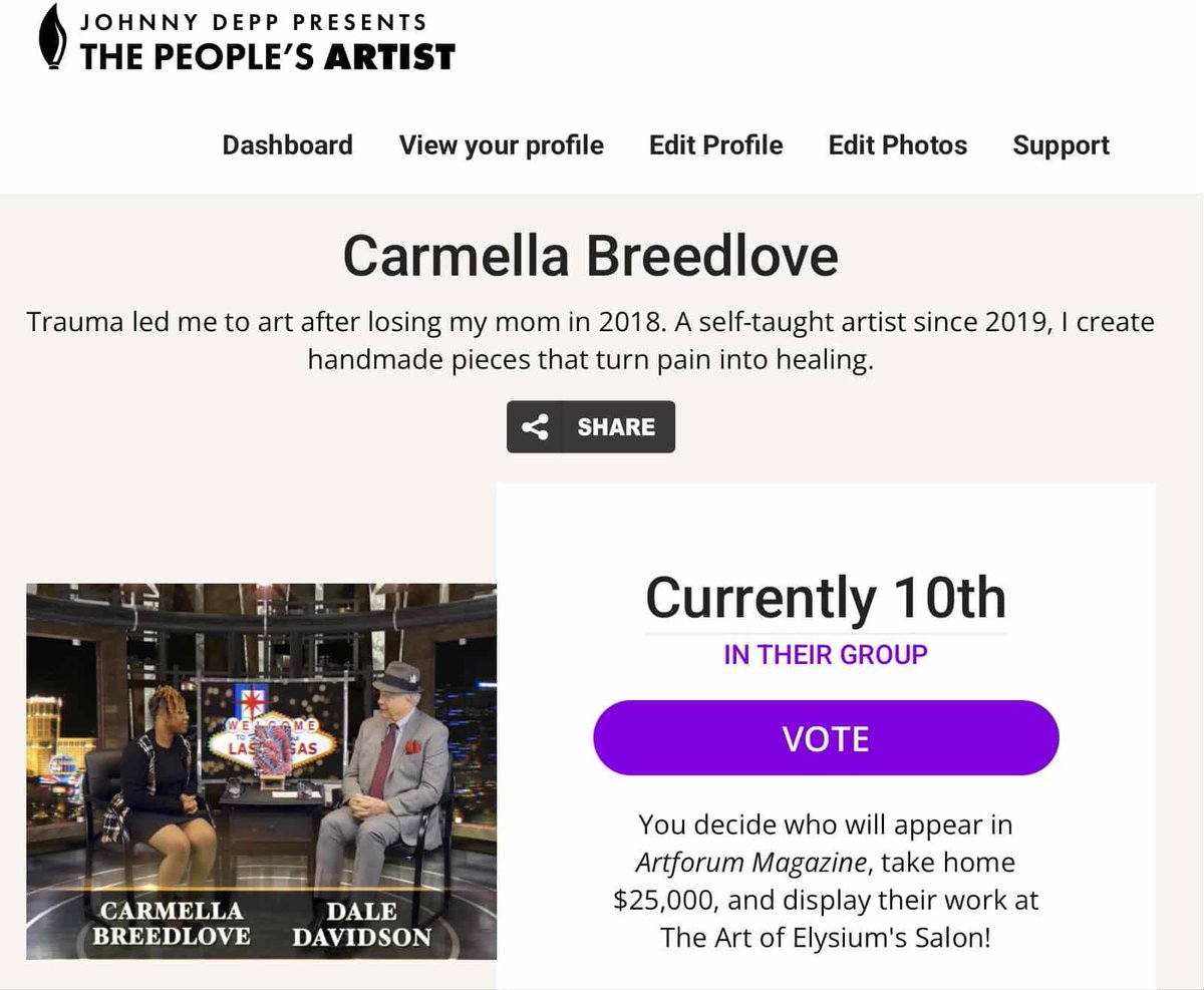 fp2p314's tweet photo. Please vote vote vote every 24 hours if you can!! Thanks a bunch for everyone's support in advance!!!!This is really gonna take a lot of support from my village and community!! 💙🤞🏾🙏🏾 #thepeoplesartist #frompain2painting #vote 
 https://t.co/Fbvm8xKYRu https://t.co/cFxOLbhe1x