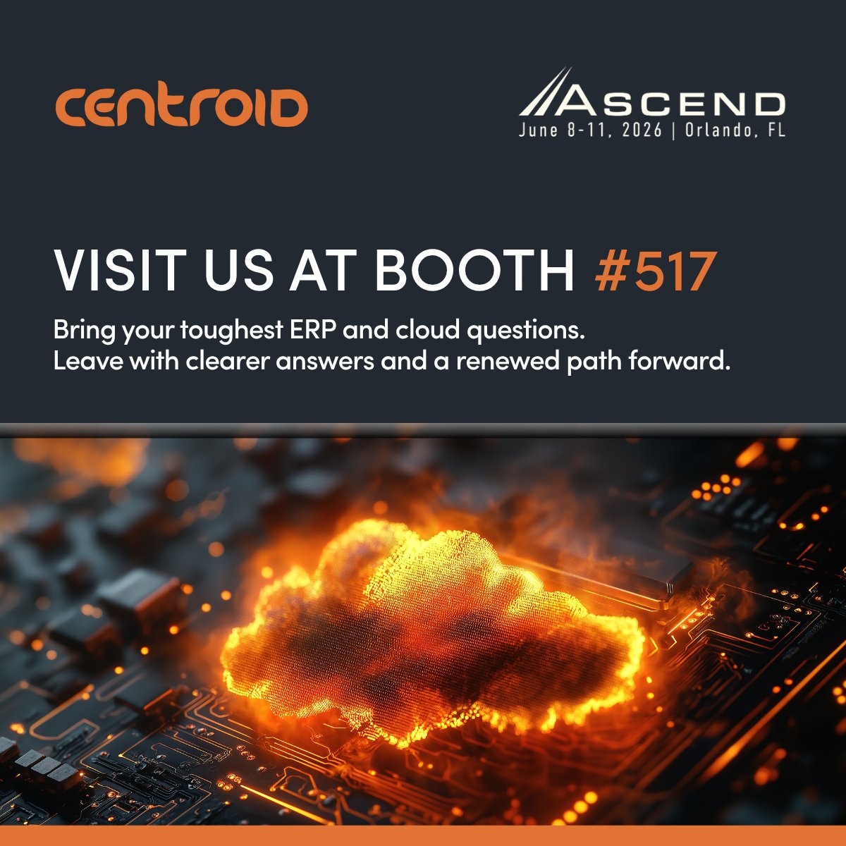 future_proofing's tweet photo. Turn #Oracle decisions into decisive action!

Join Centroid at Ascend 2026 (Booth 517) in Orlando in June to pressure-test your #ERP, refine your cloud strategy, and convert #AI ambition into a clear, executable roadmap.

Discover what we have in store: https://t.co/PWtWGlSYXr https://t.co/wDffUO3wFo