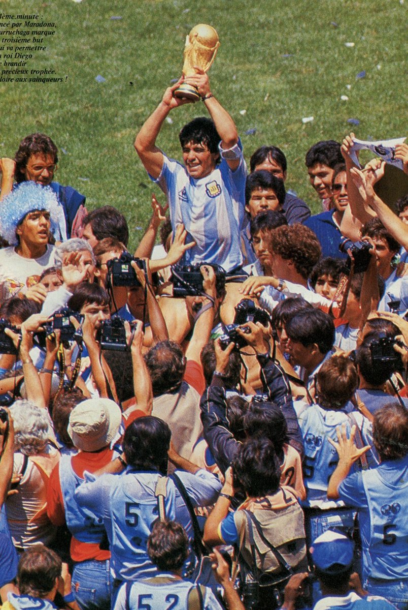 Theleaguemag's tweet photo. Diego Maradona lifts the World Cup https://t.co/QYP5o6SK4a