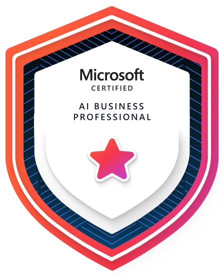 TheOlneyCPA's tweet photo. I’m excited to share that I’ve earned the Microsoft Certified: AI Business Professional credential.  

This certification strengthened my ability to evaluate, adopt &amp; apply AI solutions responsibly to drive business value, improve decision‑making &amp; support ethical AI practices https://t.co/AjyUDkUnSJ