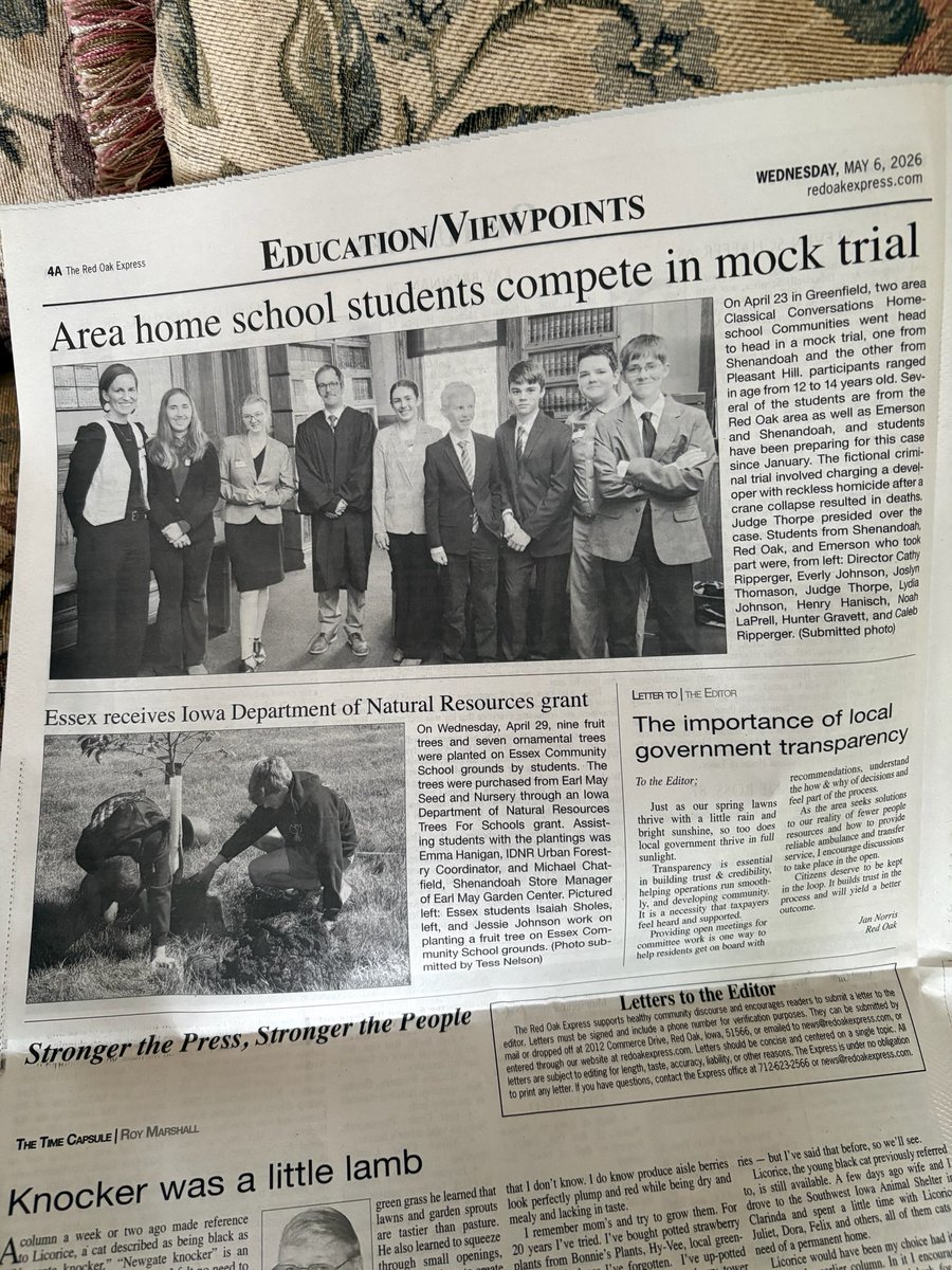 on3moda's tweet photo. Shenandoah Iowa Challenge 3 Mock Trial. 

My wife was the administrator for this mock trial. 
Held in Greenfield, Iowa April 23, 2026. 

Shenandoah, Iowa Vs Pleasant Hill Iowa. 
@TheRobertBshow @leighbortins https://t.co/iBOiHJ4SED