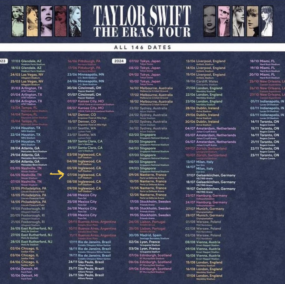 mozna jej nienawidzic, nie lubic, kochac, tolerowac ale nigdy nikt nie powie, ze taylor swift nie wie co to trasa SWIATOWA. mam nadzieje, ze artysci kiedys sie naucza tego od niej.