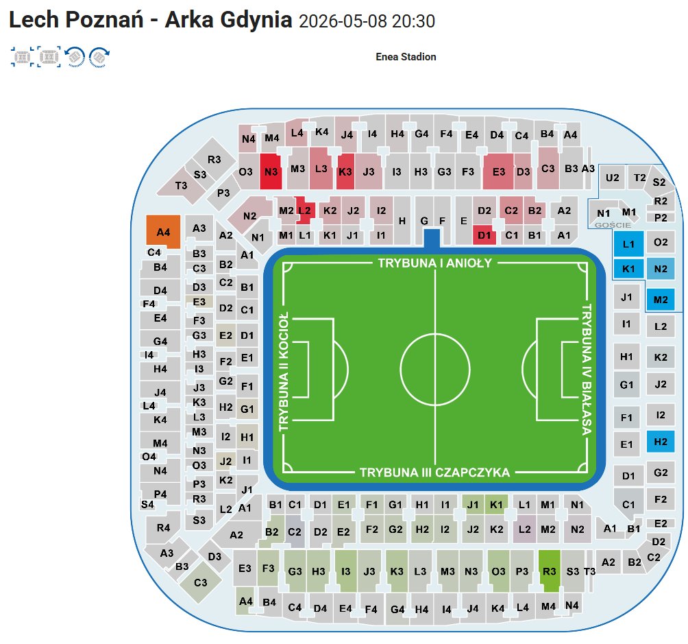 Lech Poznań Licznik Biletów tweet media
