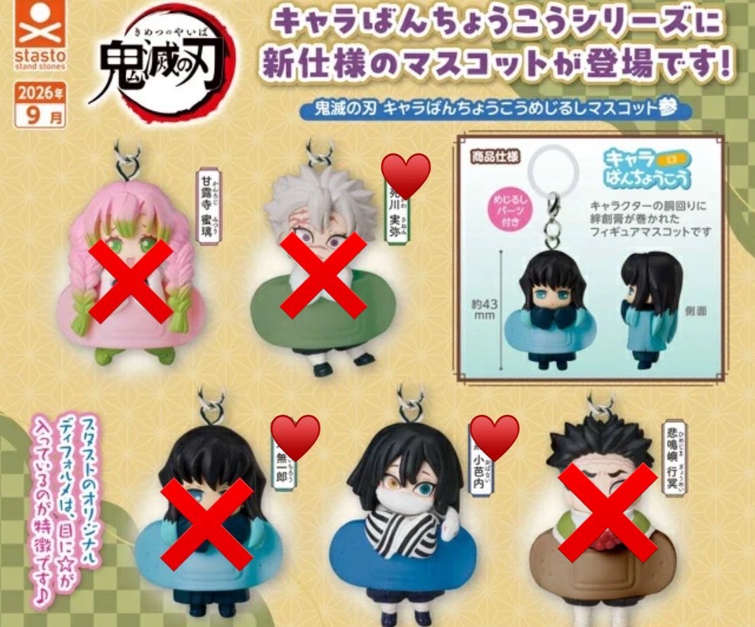 bxishnz's tweet photo. เปิดหาร Kimetsu no Yaiba Character Banchou Komejirushi Mascot Vol.2-3

✅ สั่งของแล้ว ไม่ล่มตี้ ไม่ติดอม ✅

📍น้องละ 125 ( มัดจำ 60 ) 
กำหนดชำระภายใน 01/08/69 (รับคู่ได้คับ)

✅ Vol.2 ว่าง : อุซุย
✅ Vol.3 ว่าง : โอบาไน

#ตลาดนัดไยบะ #ตลาดนัดyaiba #ตลาดนัดdemonslayer #ตลาดนัดkny https://t.co/M10j5aXv5e
