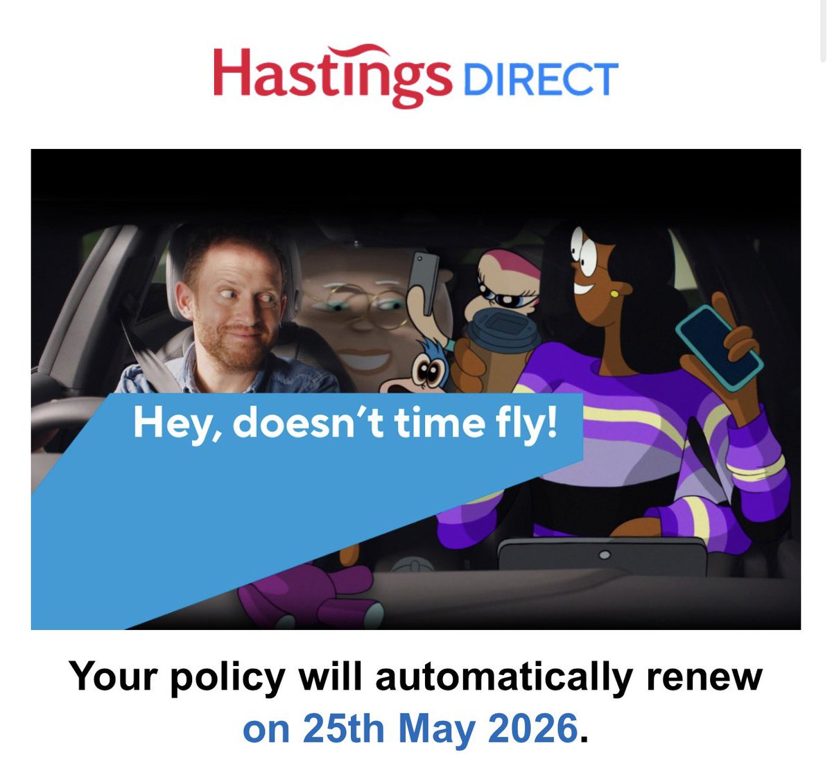aaronjjoyce's tweet photo. What on earth @HastingsDirect ?! Why did I get an email on 22/04/26 with a renewal quote which I was quite happy with to then today on 07/05/26 go to getting an email saying that you can’t renew my policy?!!!! Leaving me the joy of having to shop around for a new provider?!!! https://t.co/3xo5rTKWcx