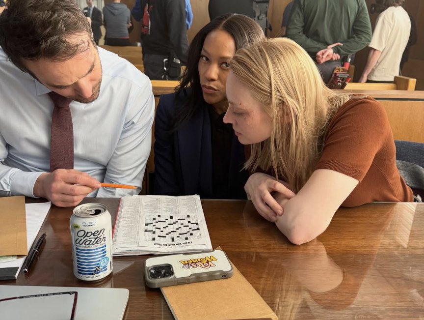 my lawyers doing crossword puzzles in court dawg I'm going to jail 😭