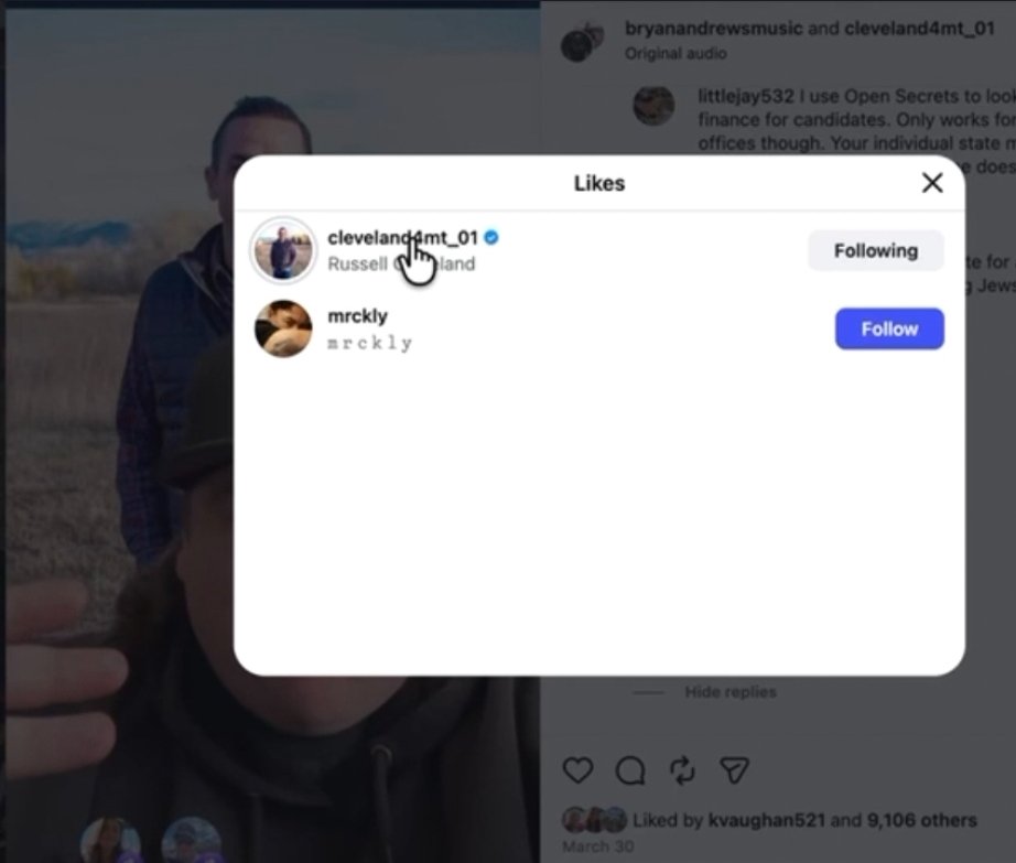 MTGossipCowgirl's tweet photo. Ryan Busse’s congressional running mate Ross Cleveland likes antisemitic comments online, has to walk back later. 

Why is Busse working with antisemitic Cleveland?

#mtpol #mt01 https://t.co/4MmJtDaJiB
