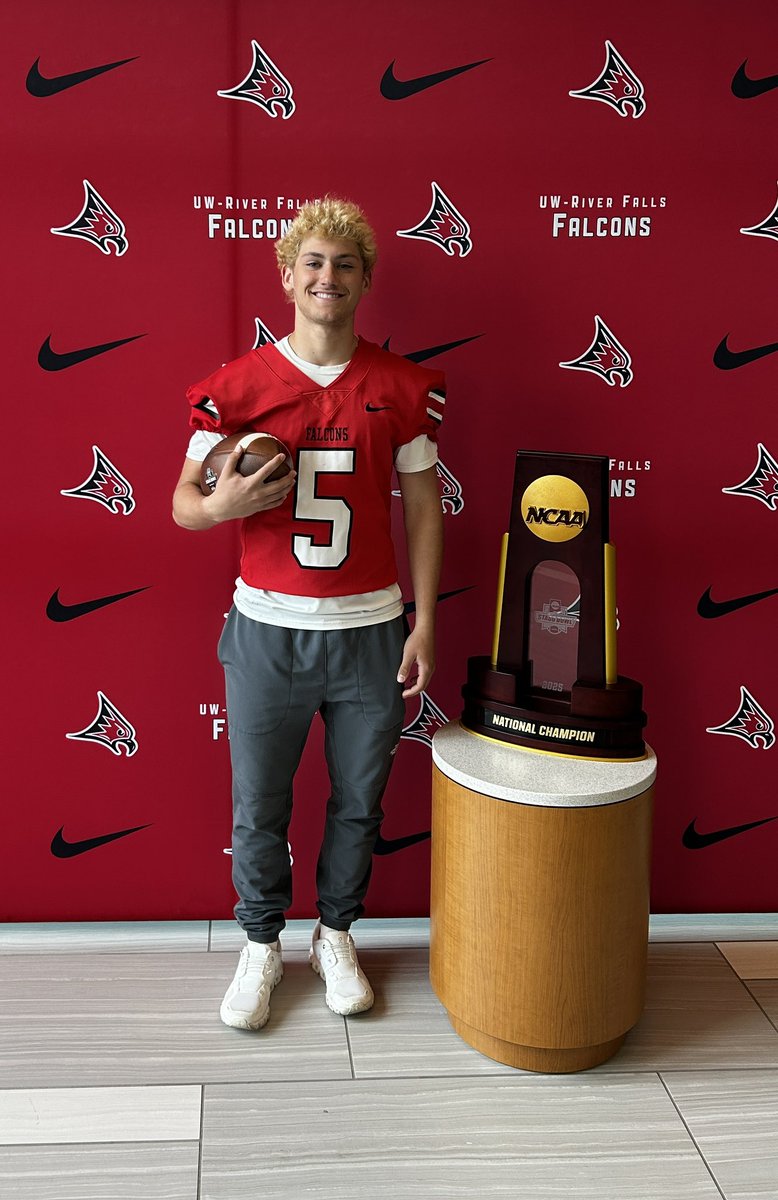 TraceFitz4's tweet photo. Thank you @UWRFFootball for having me out for a junior day! After a great talk with @coach_Wiss and @CoachR_Bailey I’m blessed to have received my 3rd Offer! @cprebelfootball @RBtechnician @PrepRedzoneMN @OJW_Scouting @NWahlScouting @FootballWiac @MJ_NFLDraft https://t.co/K73XyVX20D