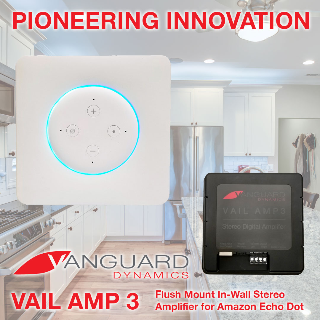 Vanguard_Dyn's tweet photo. Ever wish your Echo Dot had real room-filling sound? The VAIL Amp 3 is the sleek in-wall amplifier built specifically for the Echo Dot (3rd Gen), giving you the power to amp up speakers. https://t.co/uT4doWXZhR
 #SmartHomeAud... https://t.co/jARPBOMXq5
