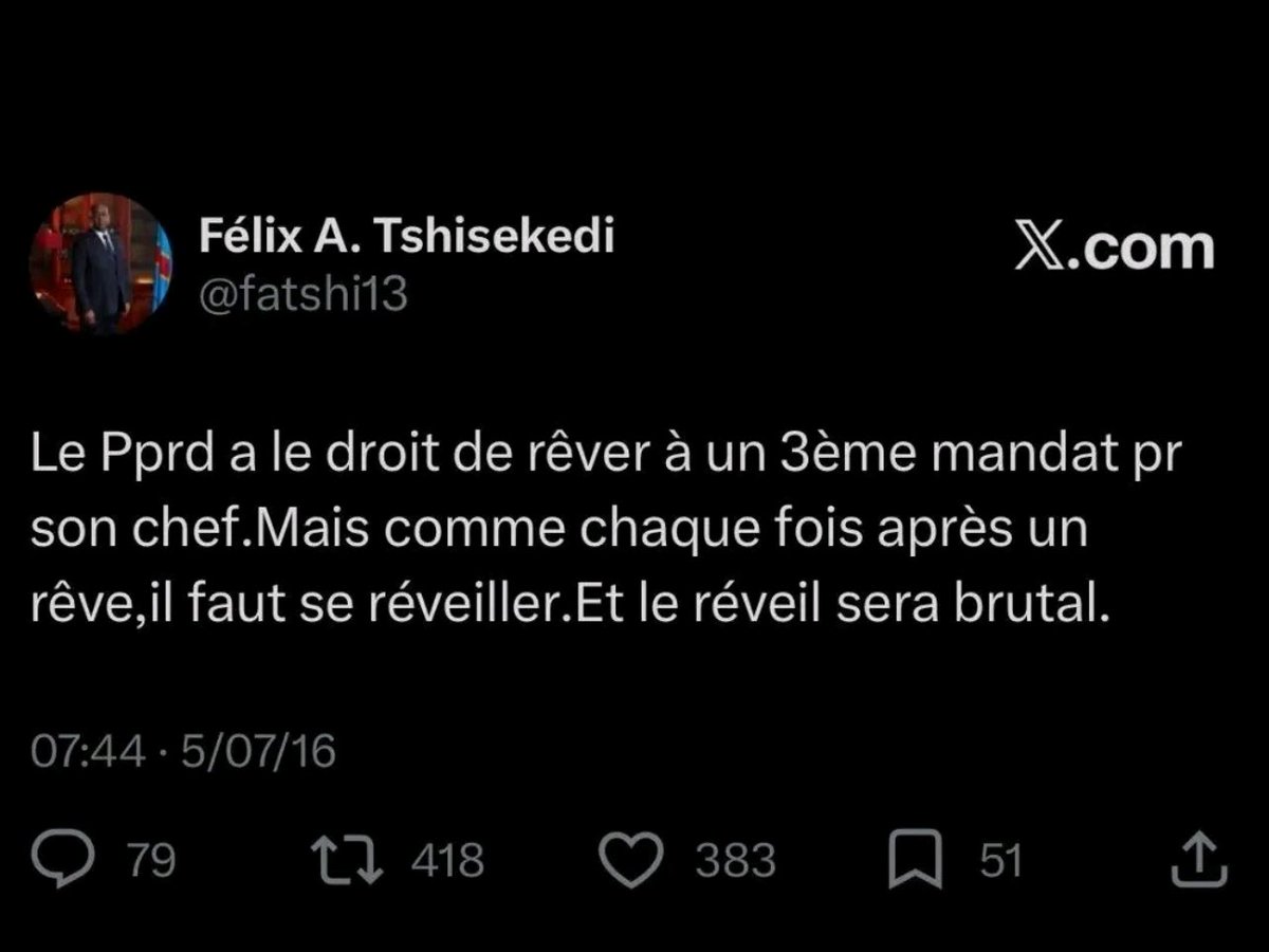 SaituValery's tweet photo. Il y a deux personnes en Felix Tshisekedi! https://t.co/JLqHdOVl5g