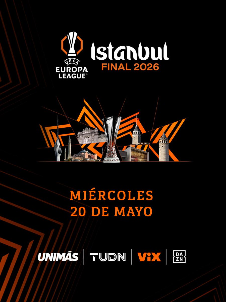 TUDNUSA's tweet photo. LA GRAN FINAL DE #EuropaLeagueEnUniMas ESTÁ DEFINIDA⚽️🏆

El camino a Estambul está por llegar a su fin con @AVFCOfficial y Freiburg luchando por el título ¡¿Quién será campeón?!🤩😱 

Lo descubriremos este 20 DE MAYO a través de @VIX🇺🇸📲 https://t.co/mtUpG6ykdO @UniMas y @TUDNUSA