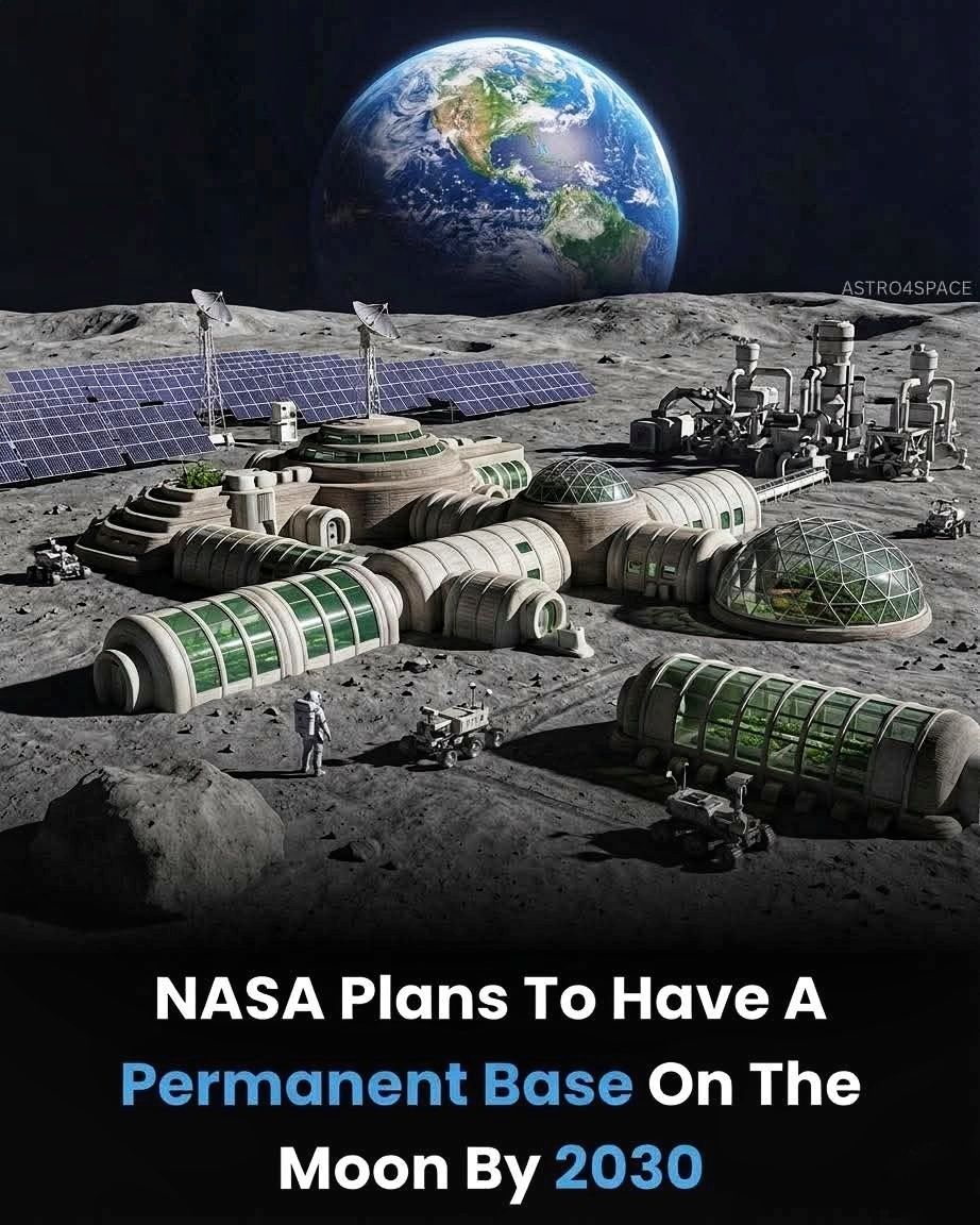Physicsastronmy's tweet photo. NASA is making massive moves to establish a permanent presence on the Moon, and the countdown to 2030 has officially begun.

What was once the stuff of science fiction is becoming our new reality. This permanent lunar base isn't just a pit stop; it’s a major project that will serve as a foundation for deeper space exploration.

The scale of this mission is sending waves through the scientific community as we prepare for a return that will change everything. From lunar habitats to advanced research facilities, the era of living on another world is almost here.
This milestone comes during a record-breaking period for space discovery. With millions following these updates, the world is watching closely to see what NASA has up its sleeve for the next decade.

What do you think is the biggest challenge for living on the Moon? Drop your theories in the comments!