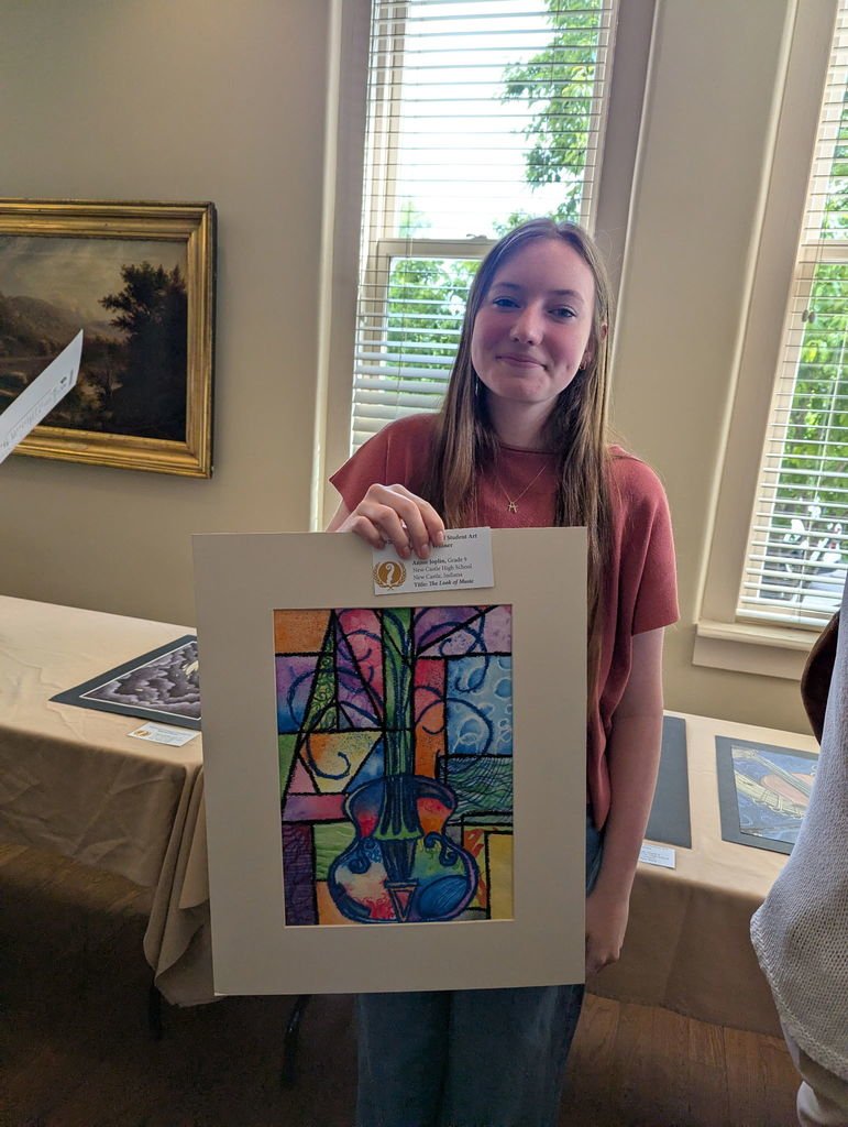 NCCSCIndiana's tweet photo. Congratulations to Annie Joplin for entering her art in the The International Violin Competition.  She has won the Regional Award, and her art will hang in the Rhythm! Discovery Center, Indiana History Center, Hilbert Circle Theatre,  and other Indianapolis Symphony Venues. https://t.co/Vzpwz1iuAi