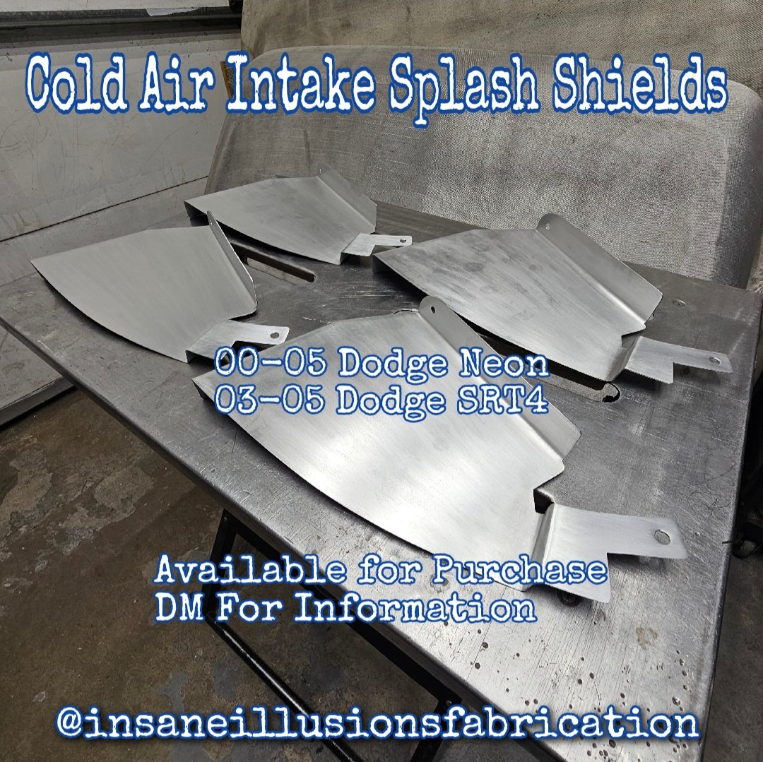 IIFabPA's tweet photo. I have more 2g Dodge Neon and SRT4 Cold Air Intake Splash Shields ready and available for purchase. Made from aluminum. Mounting hardware is included. $60 shipped each in the lower 48.* DM for more information. #dodgeneon #2ndgenneon #srt4 #dodgesrt4 #srt4neon https://t.co/DG4td2CDZ0