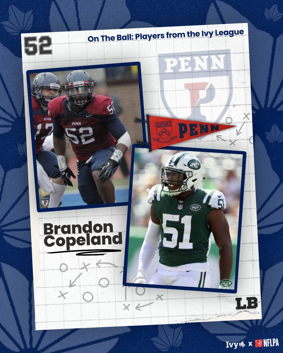NFLPAFmrPlayers's tweet photo. Before going pro, former NFL linebacker @bcope51 competed for the Penn Quakers who won the 2012 Ivy League Championship. In 2013, he signed with the Baltimore Ravens as an undrafted free agent. He went on to play for a total of ten years in the NFL before retiring. He is now the Executive Director and co-founder of https://t.co/JvnoUvXMfs.