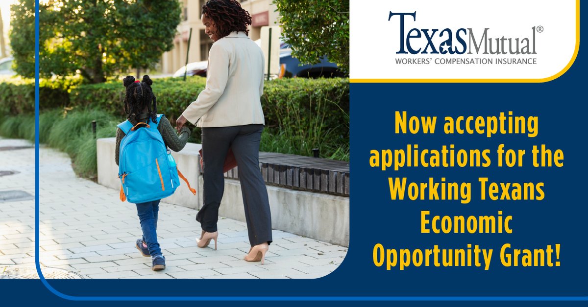 texasmutual's tweet photo. Texas nonprofits, the deadline is almost here! Applications for our Working Texans Economic Opportunity Grant close May 15. We fund orgs focused on child care, out-of-school time care, primary health care and basic needs for working Texans. Apply: https://t.co/neccdGi5eC https://t.co/PttmDa38u4