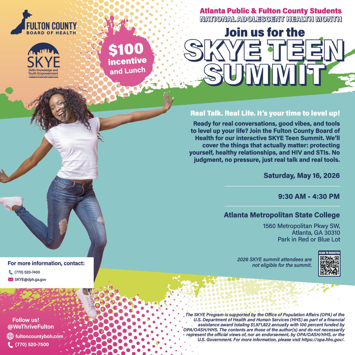 FultonHealth's tweet photo. Calling all teens! 

Join us next weekend for our SKYE Summit! We'll have real discussions about real topics! 

Use the QR code to register. We hope to see you there! https://t.co/DJjAuQYW37