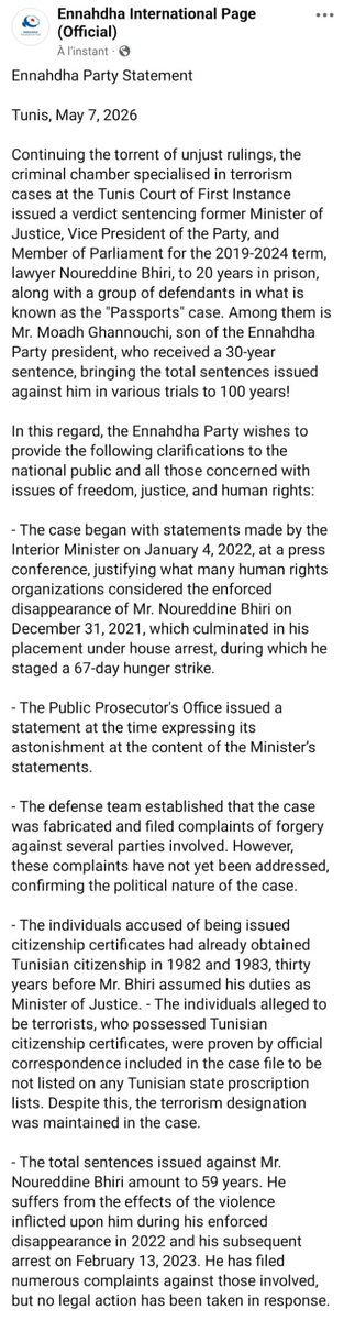 Ennahdha Party tweet media