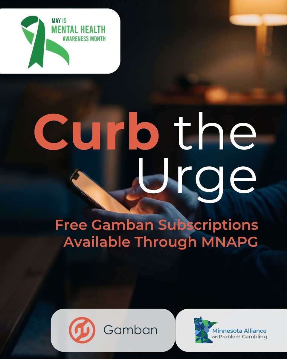 MinnesotaAPG's tweet photo. Cravings can hit when you’re cutting back on betting. 

Curb these urges by downloading Gamban, which blocks thousands of gambling and gaming sites. Free subscriptions are available. 

Stay in control: https://t.co/vf860pydUj     

#Betting #MNAPG https://t.co/PjAy9jJAoM