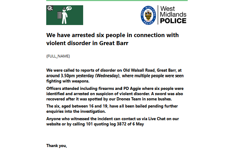 Perry Barr & Oscott Police tweet media