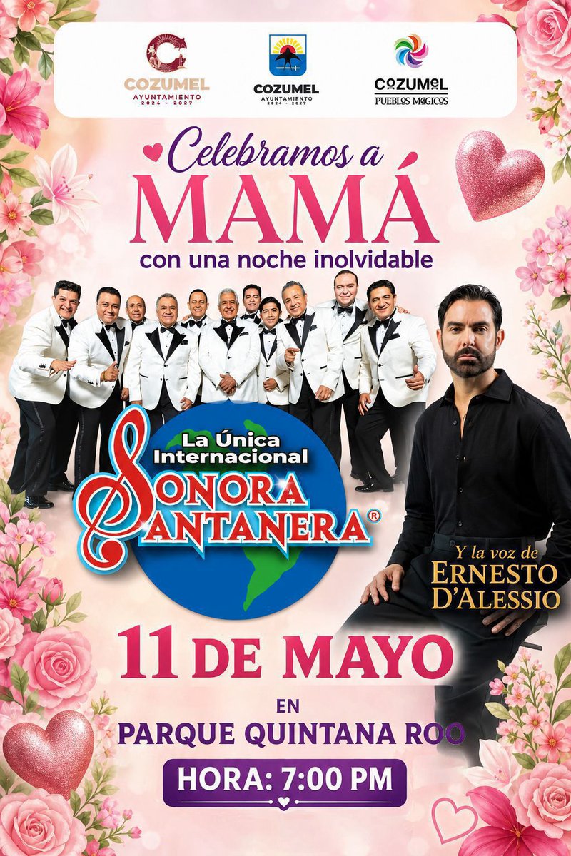 Chacón anuncia festival para celebrar a las madres cozumeleñas con La Sonora Santanera y Ernesto D’Alessio

vozpopuliqroo.com/2026/05/07/cha…