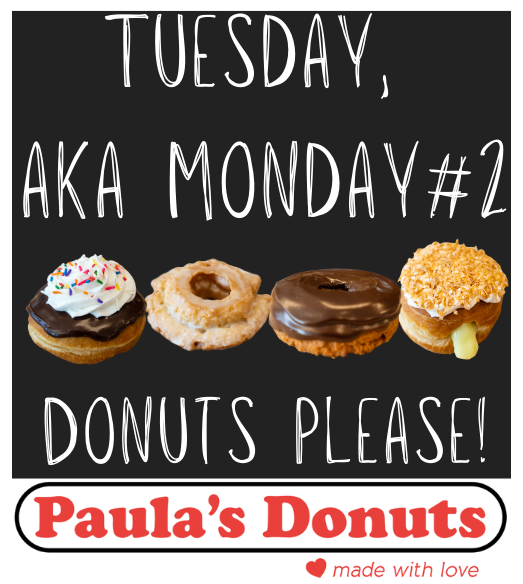 PaulasDonuts's tweet photo. 1DZ FREE Donut Holes w/ purchase of 1DZ Donuts! 🍩
&
FREE DONUT w/ purchase of any Breakfast Sandwich! 🍩
Order online for a quick pick-up: https://t.co/g5NVtQcarW
#birthdaycake #keylime #chocolate #peanutbutter #sourcream #redvelvet #Chocolate #glazed #powder #peanut #cinnamon #baconeggcheese #croissant #bagel #dontforgetcoffee #tuesdayvibes #tuesday #BestDealInTown