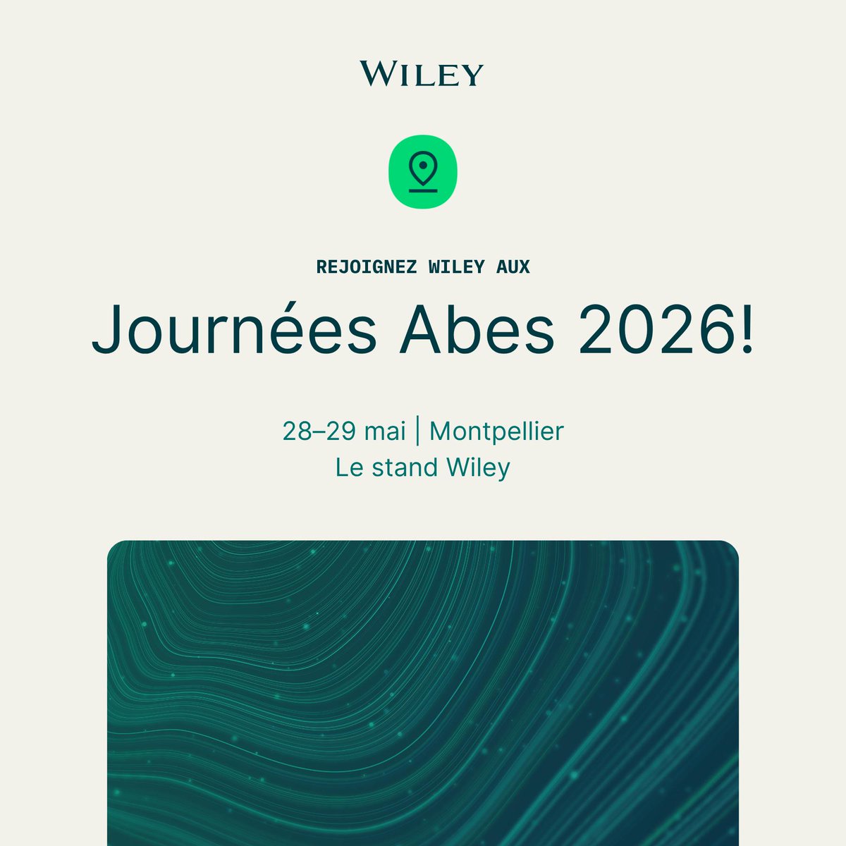 deborabtrindade's tweet photo. Vous participez aux Journées Abes 2026 ?
Rencontrez l’équipe Wiley en personne et prenez de l’avance en ligne. #Jabes26

👉 Découvrez notre notre salle digitale avant l’événement: https://t.co/KpKy03h7S5
📍 Rendez nous visite sur le stand Wiley https://t.co/45hvQR1IVp
