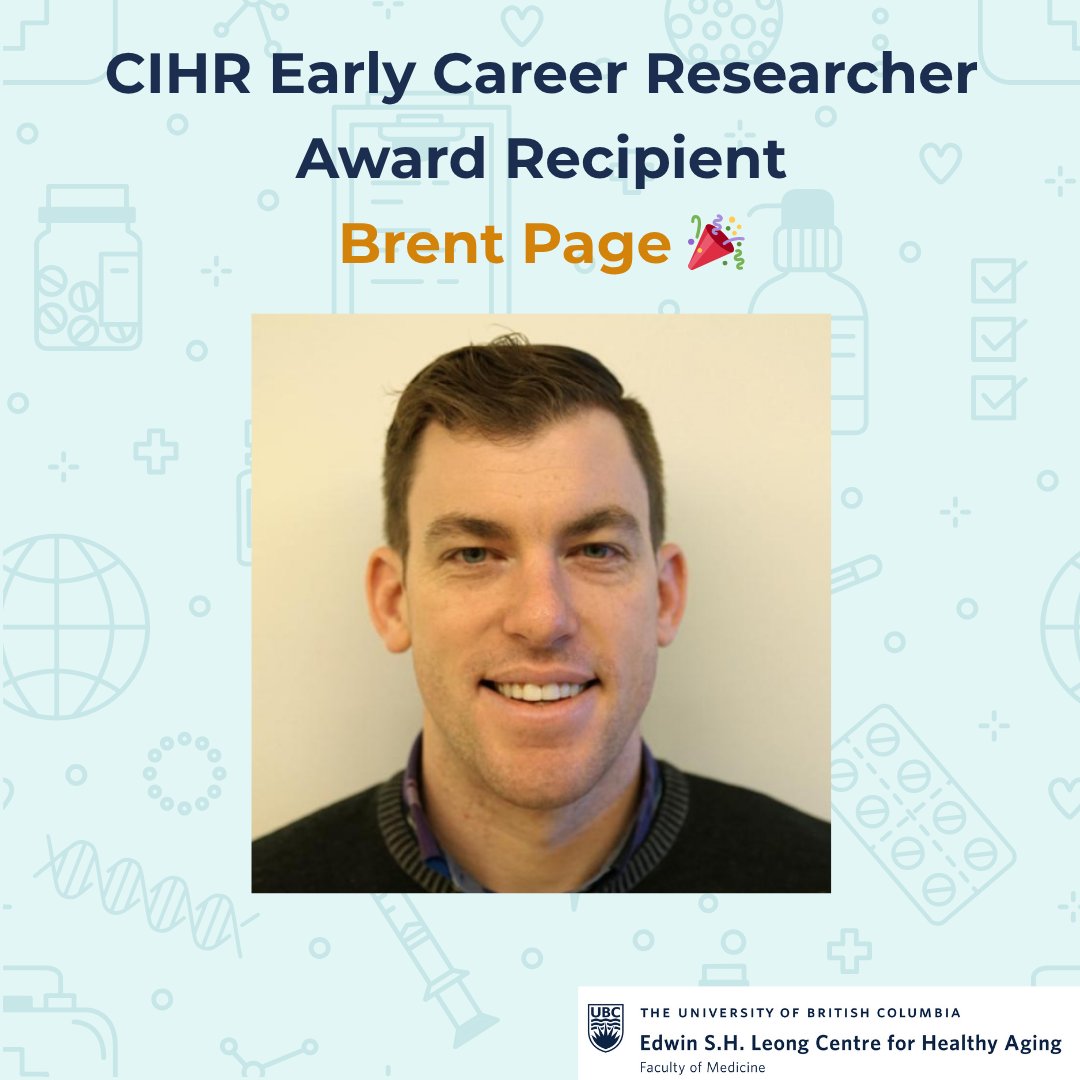 UBCAging's tweet photo. 🎉 Congratulations to ELCHA Investigator Dr. Brent Page on receiving a CIHR Institute of Aging Early Career Researcher Award.

His research focuses on developing new therapeutic strategies for Alzheimer’s disease.

🔗 https://t.co/dsWn54pUvr https://t.co/p6RCwmxtH4