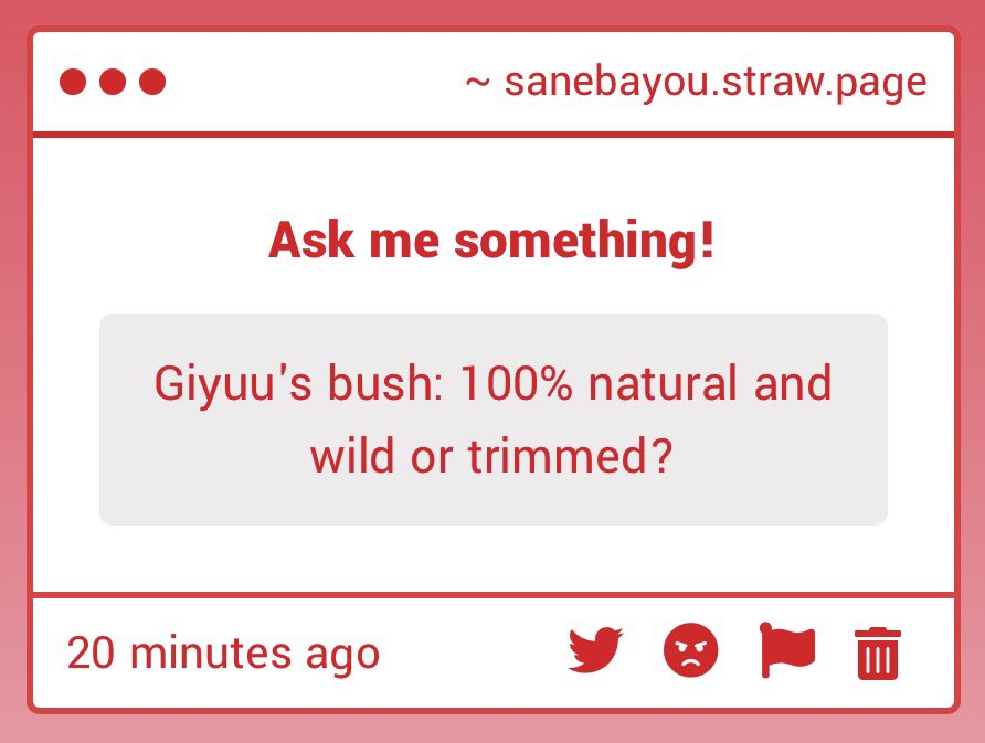 100% natural if he shaved his bush sanemi would fall to his knees in despair