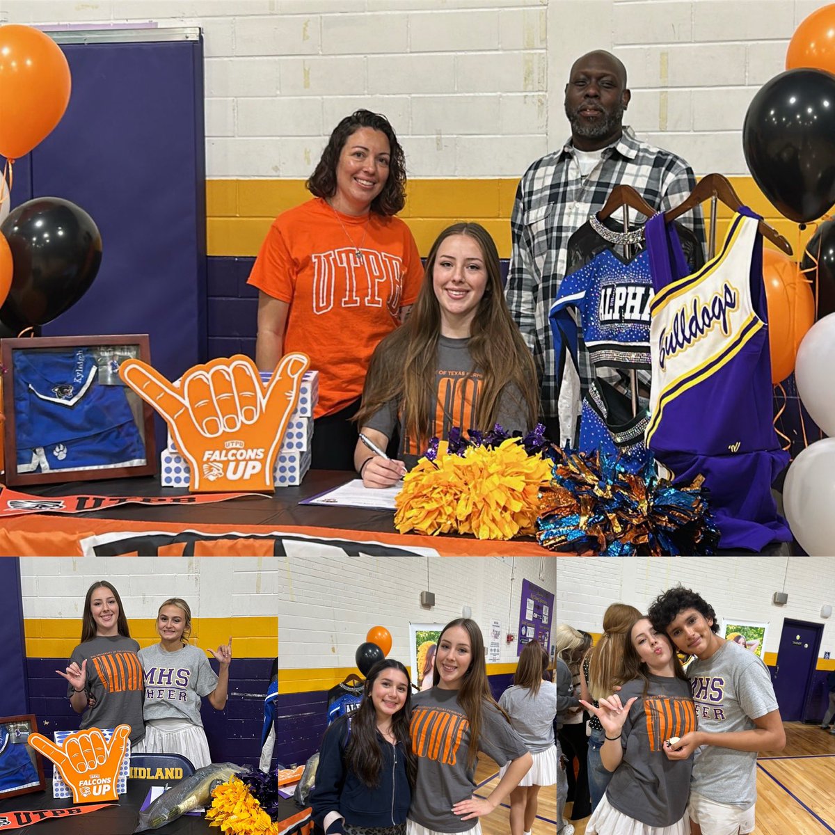 NavarreteMi's tweet photo. Congratulations Kyleigh on your commitment to @utpb_cheer Thank you to everyone who came out to support this incredible lady! #FalconUp https://t.co/1KAr2HeaHY