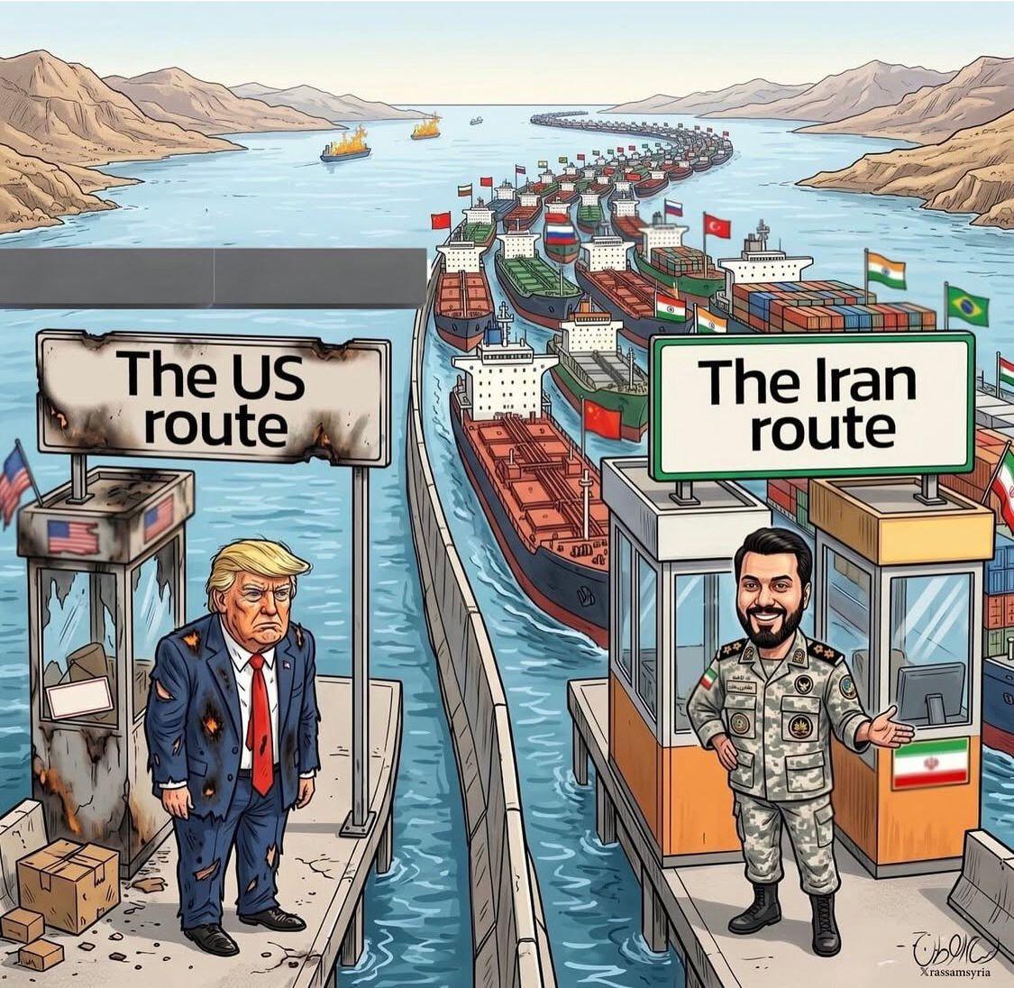 IRANinHUNGARY's tweet photo. The IRAN Rute
The US rute

#StraightofHormuz
#PersianGulf https://t.co/1jxhzDSTrs
