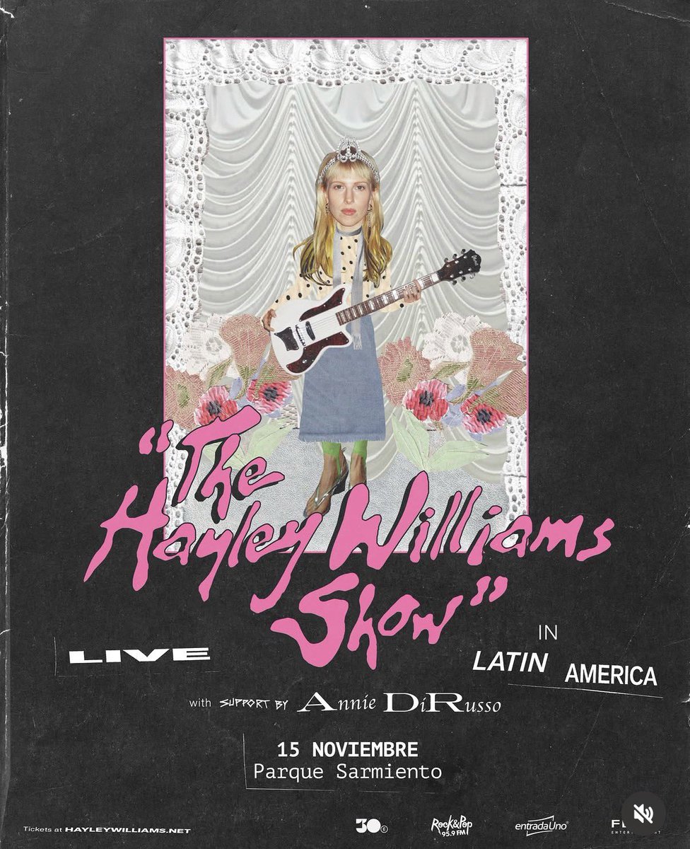 “The Hayley Williams Show”. Buenos Aires, Parque Sarmiento. 15 de noviembre de 2026.
