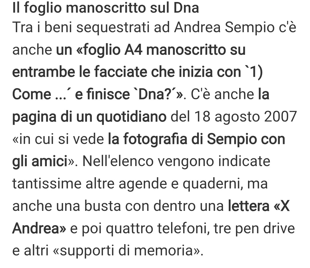Barambani3's tweet photo. #Garlasco Sequestrati device e documenti al defunto Michele #Bertani, a Mattia #Capra, a Roberto #Freddi, ai genitori di Sempio, a #Sempio stesso e alla redazione di @redazioneiene, in più intercettazioni dell'indagine su #Venditti⤵️
https://t.co/HIl90CghWU https://t.co/WmaGxYdhpr
