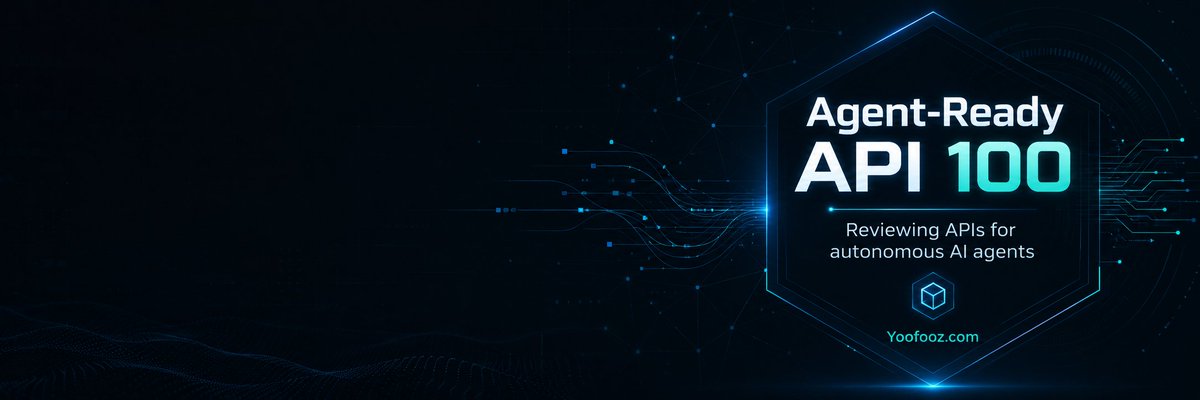 Yoofooz's tweet photo. Launching the Agent-Ready API 100.

Yoofooz is reviewing 100 APIs for autonomous-agent readiness.

Docs clarity.
Auth clarity.
Rate limits.
Error handling.
Webhooks.
Sandbox support.
Commercial trust.
Developer experience.
Submit an API for review:
https://t.co/RDopX2abjl https://t.co/okZRQ7yfyg