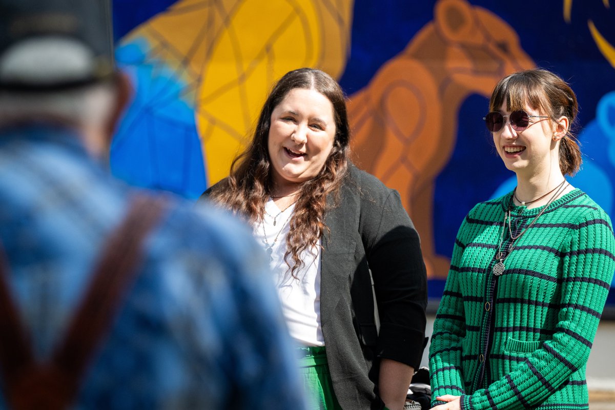 etamuniversity's tweet photo. #ETAMU officially dedicated a new mural on the south end of the Postal Services Building and Sculpture Lab. Titled "The Power of a Pride," the painting was conceptualized by graduating seniors Sloan Rogers and Cassidy Allarah Steele.

Come by and see it for yourself soon! https://t.co/ovTKm2FGHe