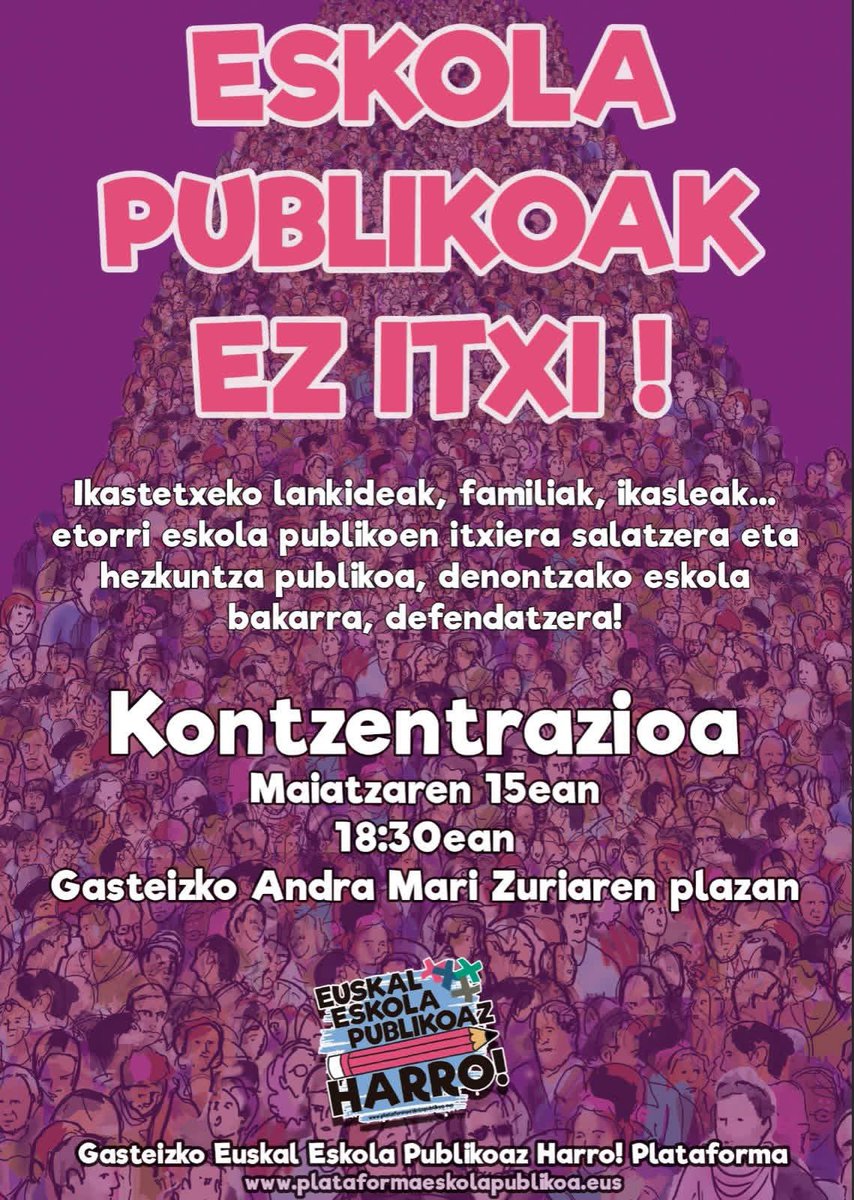 Euskal Eskola Publikoaren Aldeko Plataforma tweet media