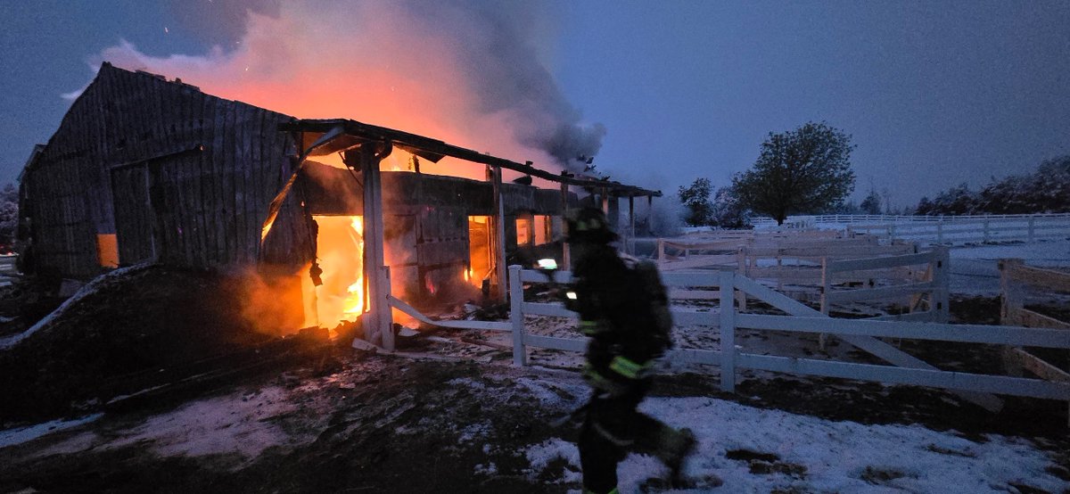 poudrefire's tweet photo. BARN FIRE INJURES ONE HORSE &amp; CAUSES $400,000 WORTH OF DAMAGE

Firefighters were dispatched to a fully involved barn fire yesterday morning, May 6. 

Read the full news release here. https://t.co/JX62bkPWGQ https://t.co/dB9lKxL8TN