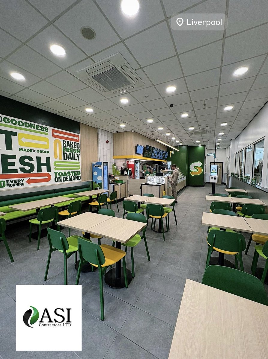 ASIContractors's tweet photo. Subway Liverpool Hunts Cross handed over and reopened last week - FF2.0 remodel completed #Subway #ASIContractors https://t.co/bEaoPCDrAd